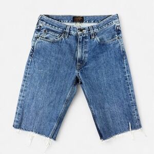 Vintage Filson Garment Co Blue Distressed Denim Shorts Made in USA Size 30x12